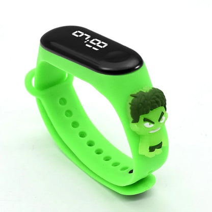 Reloj Infantil Marvel para Niños – Reloj Digital LED Impermeable con Diseño de Superhéroes