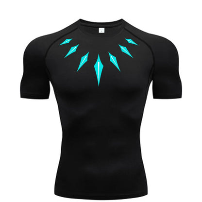 Camiseta Compresiva Anime para Hombre – Fitness, Running y Gym con Secado Rápido, Ajuste Slim y Estilo Atlético