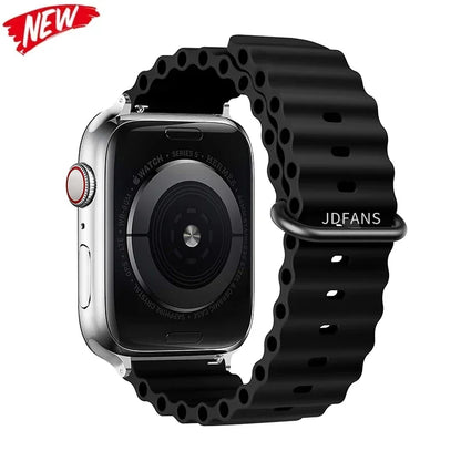 Correa Ocean Band Compatible con Apple Watch | Pulsera Deportiva Ajustable 49mm 45mm 44mm 41mm 40mm Series SE 3 6 7 8 9 10 Ultra
