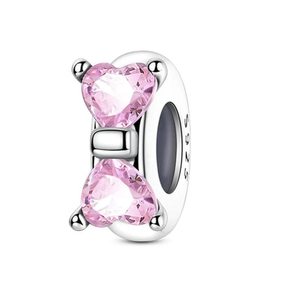 Charm de Plata 925 con Mariposa y Dragón – Abalorio Colorido con Zirconia Arcoíris para Pulseras DIY