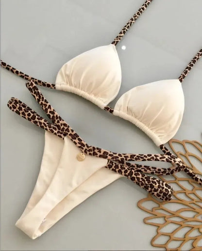 Bikini Sexy Mujer | Brasilero 2 Piezas Split Briefs Playa y Vacaciones