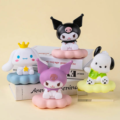 Lámpara de Noche Kawaii Sanrio – Kuromi, Cinnamoroll, Pochacco | Luz de Mesa Decorativa Enamel Cloud