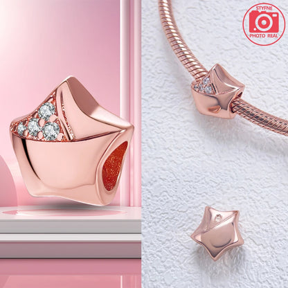 Charm Colgante Pareja Plata 925 y Oro Rosa | Compatible Pandora Original | Pulsera o Collar Mujer