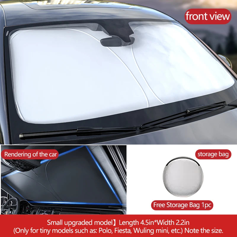 Parasol de Parabrisas Tipo Sombrilla para Coche – Protector Solar Plegable contra Rayos UV y Calor, Aislante Térmico para Verano