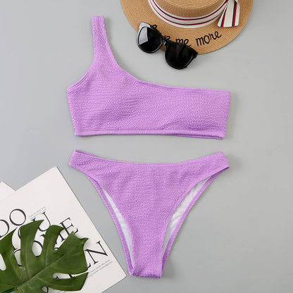Bikini Mujer 2025 | Sexy Brasileño One Shoulder Playa y Piscina