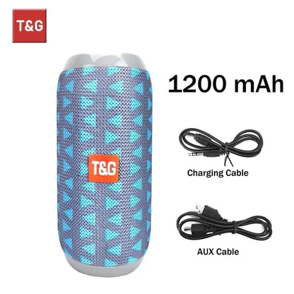 T&G TG117 Altavoz Bluetooth Portátil – Parlante Inalámbrico IPX5, Batería 10H, Manos Libres, FM, USB, TF Card