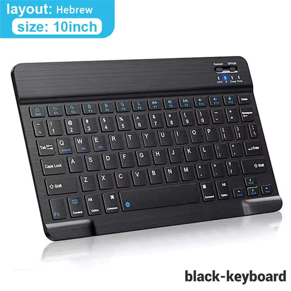 Teclado y Ratón Inalámbrico Bluetooth Universal – Compatible con iOS, Android y Windows, para iPad, Tablet y Laptop (Español, Coreano, Portugués, Ruso)