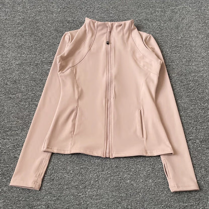 Chaqueta Deportiva de Mujer Quick Dry | Sudadera Slim Fit con Cremallera y Cuello Alto para Yoga, Running y Fitness