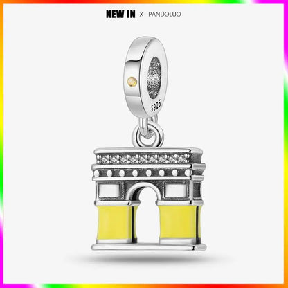 Charm Torre Eiffel plata 925 – Colgante de edificio emblemático para pulsera tipo Pandora mujer