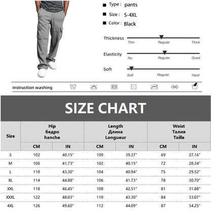 Pantalón Jogger Hombre Oversize | Sweatpants Deportivos Streetwear con Múltiples Bolsillos