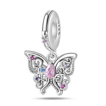 Charm Mariposa Plata 925 | Serie Compatibles Pandora Pulseras 3mm