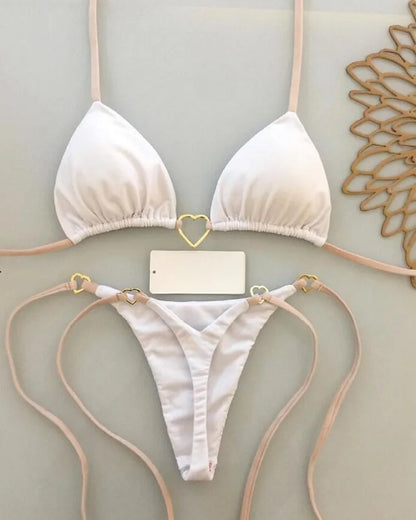 Bikini Sexy Mujer Halter | Set de Baño 2 Piezas Triángulo Tanga Brasileño RUOTONSEPT