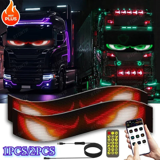 Ojos LED para Camión y Coche Demon Eyes – Pantalla LED Flexible Programable APP Control DIY