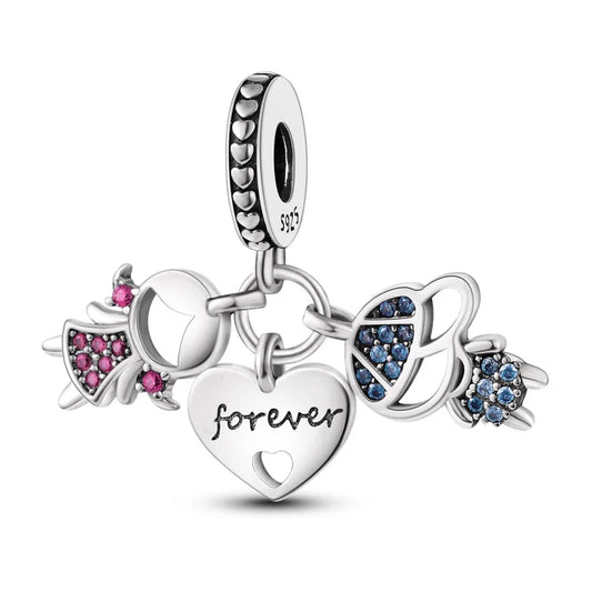 Charm Árbol de la Vida y Garrita en plata 925 – Amor y familia, colgante compatible Pandora pulsera DIY