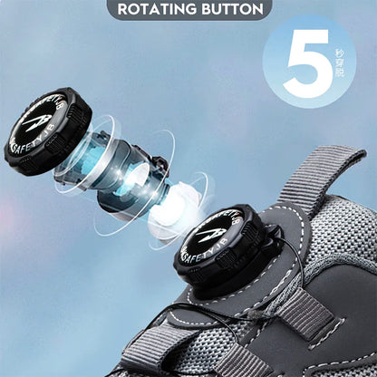 Zapatillas de Seguridad con Hebilla Giratoria – Ligeras, Transpirables y Resistentes, Suela Air Soft Antideslizante para Hombre