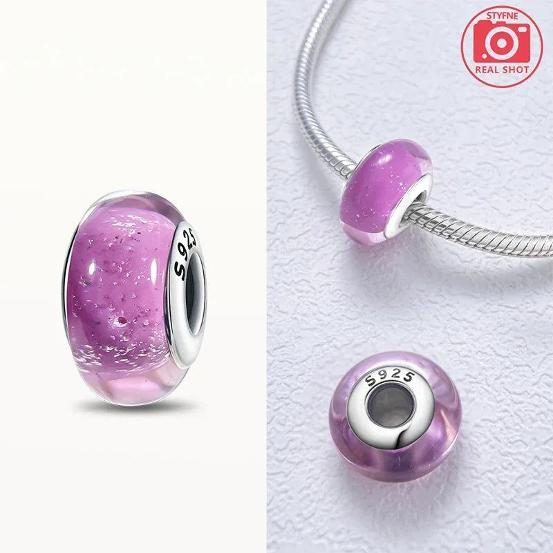 Cuenta Murano en Plata 925 | Beads de Vidrio de Colores para Pulsera Pandora Original