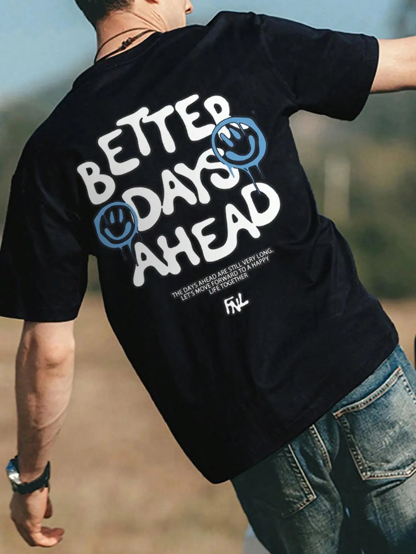 Camiseta Unisex 2025 | Estilo Casual Oversize con Estampado “Better Days Ahead”