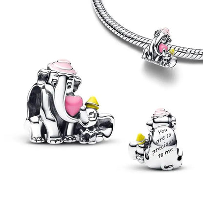 Collar, Aretes y Charm Disney Stitch | Compatible Pandora Pulsera Mujer DIY