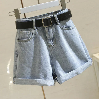 Shorts Vaqueros Mujer Verano | Denim Oversize Cintura Alta Pierna Ancha Streetwear