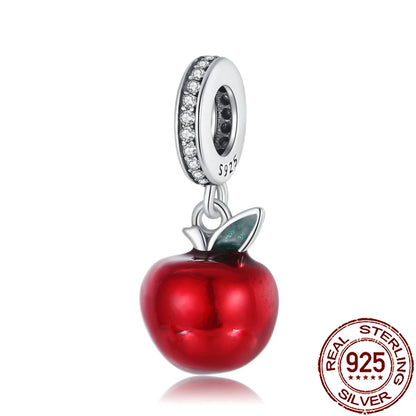 Charm Comida Divertida en Plata 925 – Café, Pastel, Frutas, Hamburguesa y Papas | Compatible Pandora 2025