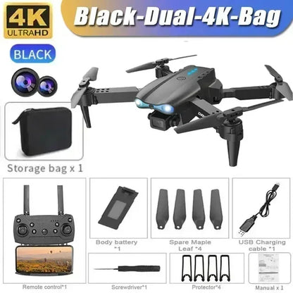 Drone E99Pro 4K con doble cámara – RC plegable WiFi 5G FPV con altura estable y modos especiales