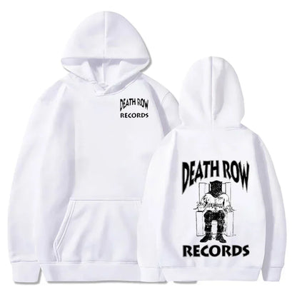 Hoodie Unisex Death Row Records Streetwear Hip Hop con Forro Polar