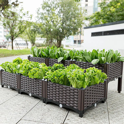 Maceta Grande de Plástico – Caja Elevada para Plantas y Verduras | Jardín Interior y Exterior