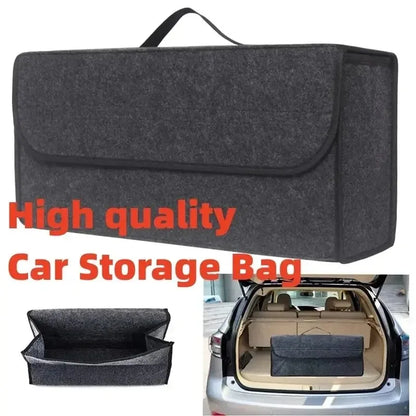 Organizador de Maletero Antideslizante para Coche – Caja de Almacenamiento de Gran Capacidad en Fieltro Suave, Ahorra Espacio