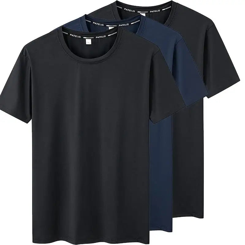 Camiseta Oversize Plus Size para Hombre – T-shirt 5XL-7XL, Transpirable Quick Dry, Fitness, Running, Manga Corta, Cuello Redondo