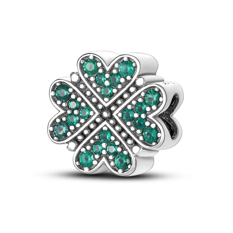 Charm S925 Silvering Perfume Bottle Stars Moon Sun Four Leaf Clover Charm Beads Fit Original Bracelet Woman DIY Jewelry Making