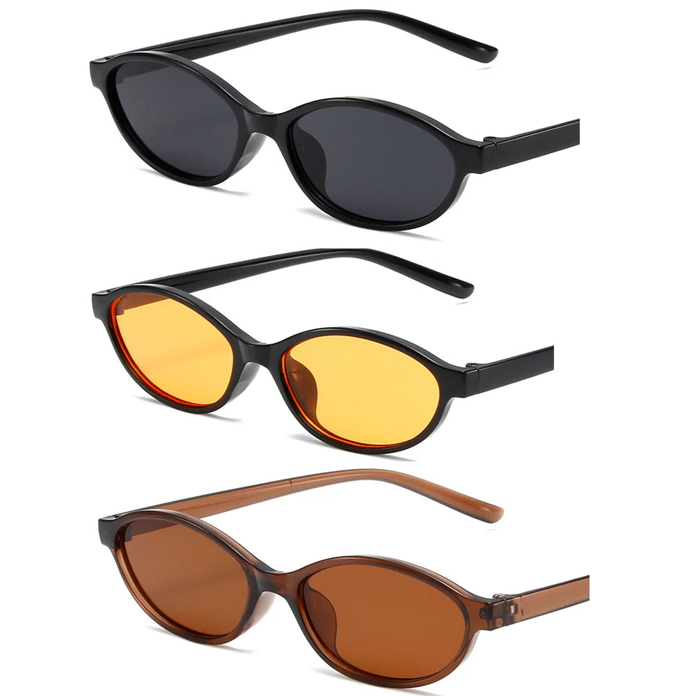 Gafas de Sol Vintage Ovaladas | Small Frame Ellipse Unisex Estilo Retro Redondas UV400