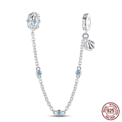 Charm Serie Océano en Plata 925 – Abalorios Tortuga, Cangrejo y Sirena para Pulsera Original Mujer