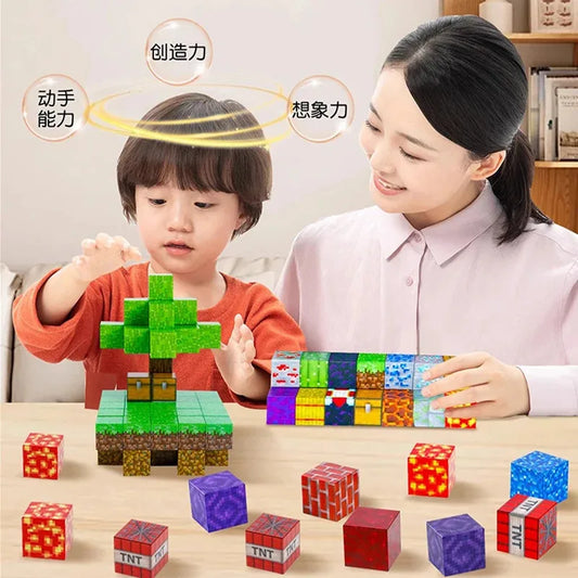 Bloques Magnéticos de Construcción | Juguetes Educativos STEM Montessori para Niños y Niñas