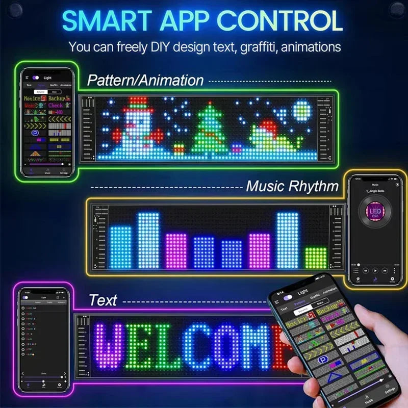 Ojos LED para Camión y Coche Demon Eyes – Pantalla LED Flexible Programable APP Control DIY