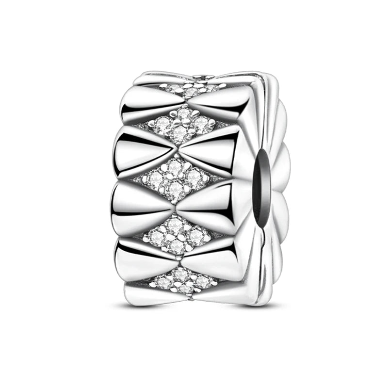 Charm de Plata 925 Araña, Mariposa y Zirconia – Abalorios Brillantes para Pulseras Originales 3mm