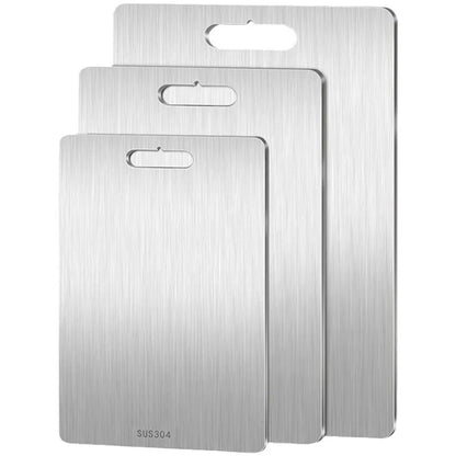 Tabla de Cocina Doble Cara Acero Inoxidable 316 | Tabla de Cortar y Amasar | Antibacteriana y Resistente
