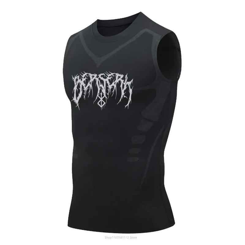Camiseta Compresiva sin Mangas para Hombre – Tank Top de Gym, Fitness y Baloncesto con Malla y Secado Rápido