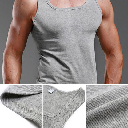 Camiseta Oversize Sin Mangas para Hombre – Tank Top 100% Algodón, Color Sólido, Fitness, Musculación y Bodybuilding
