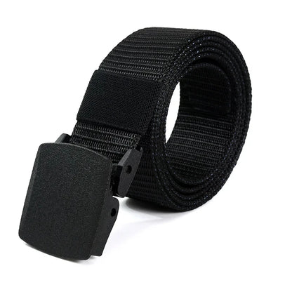 Cinturón Unisex de Moda para Hombre | Cinturón Ajustable 120cm con Hebilla Plástica | Cinturón Táctico para Pantalones, Viajes y Outdoor