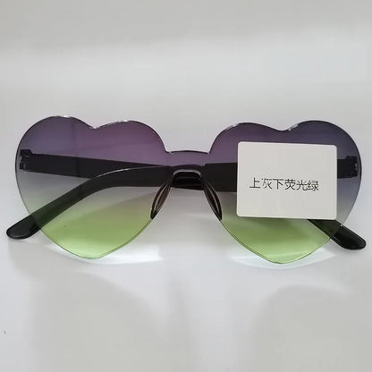 Gafas de Sol Jelly Corazón Degradado | Lentes Coloridas Protección UV Mujer Hombre