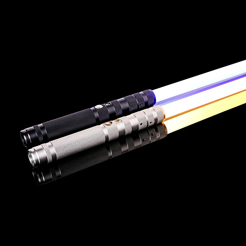 RGB Metal Lightsaber Dueling Smooth Swing Laser Sword Sabre De Luz 16 Color Changing 16 Sounds FOC Rave Flashing Toy