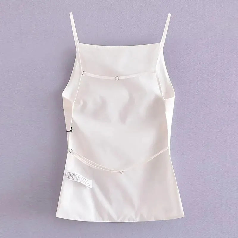 Top Mujer Sexy 2025 | Crop Top Sin Espalda con Tirantes Elegante Fiesta Verano
