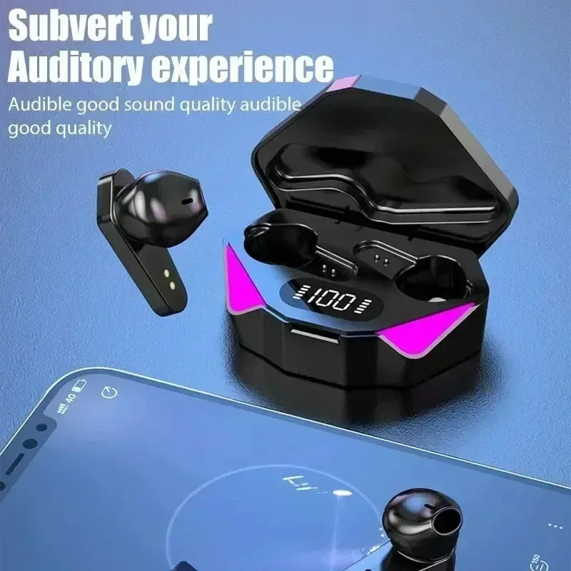 New TWS Gaming Earbuds Wireless Bluetooth Earphones With Mic  9D Stereo Music HiFi Headset For Gamer apply to smartphones