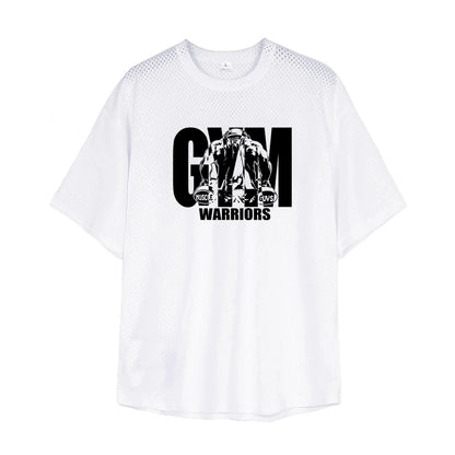 Camiseta Deportiva Oversized Hombre | Casual Gimnasio Fitness Verano | Malla Transpirable Secado Rápido