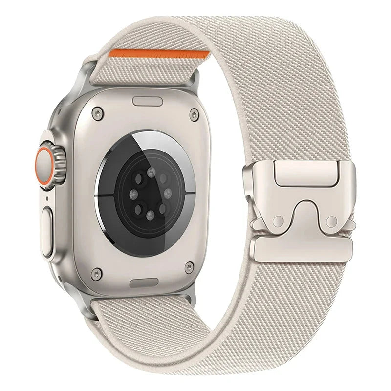 Correa de Nylon Trenzado Elástica para Apple Watch – Compatible Ultra 2, Series 10-6, SE (41mm-49mm)