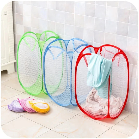 Cesto Plegable de Almacenamiento para Ropa Sucia y Juguetes | Canasta de Malla Multiusos para el Hogar