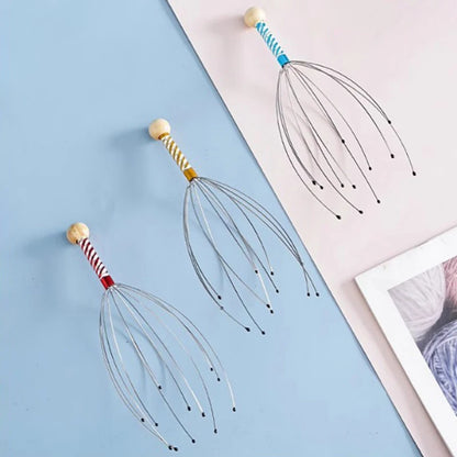 Octopus Head Massager Acero Inoxidable | Masajeador de Cabeza y Cuero Cabelludo | Aliviador de Estrés y Picazón