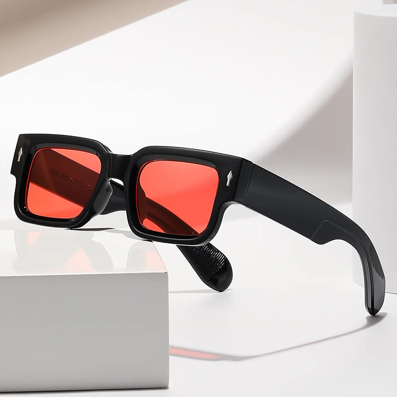 Gafas de Sol Retro Cuadradas con Patas Gruesas | Unisex Moda Vintage UV400