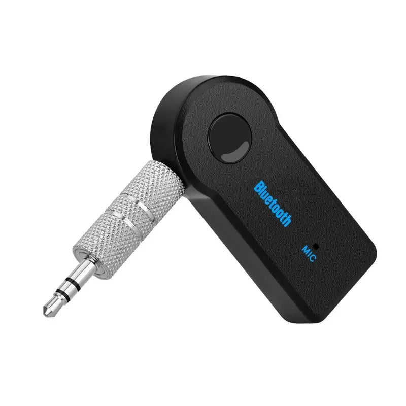Receptor Bluetooth 5.0 AUX para Coche | Adaptador de Audio Inalámbrico 3.5mm con Micrófono | Transmisor de Música y Manos Libres