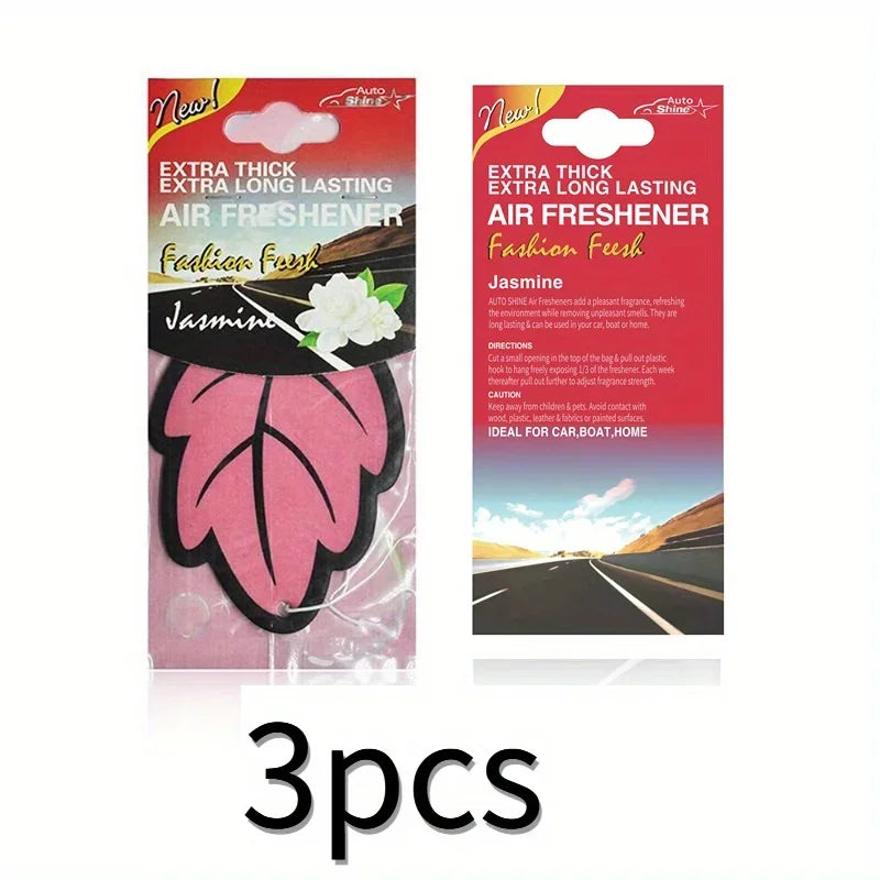 Ambientador de Coche Colgante en Forma de Hoja – 3 a 60 Piezas Aroma Natural Vainilla Perfume Interior Auto